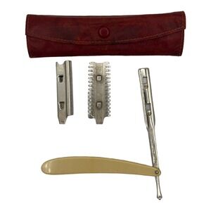 Vintage Durham Duplex Razor Co Made in USA With Attachment In Original Case